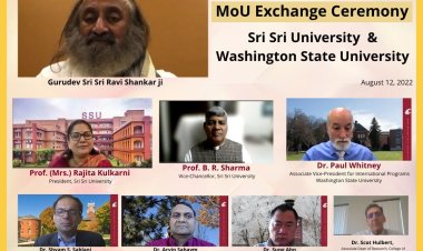 Sri Sri University signed an MoU with Washington State University : Ommtv