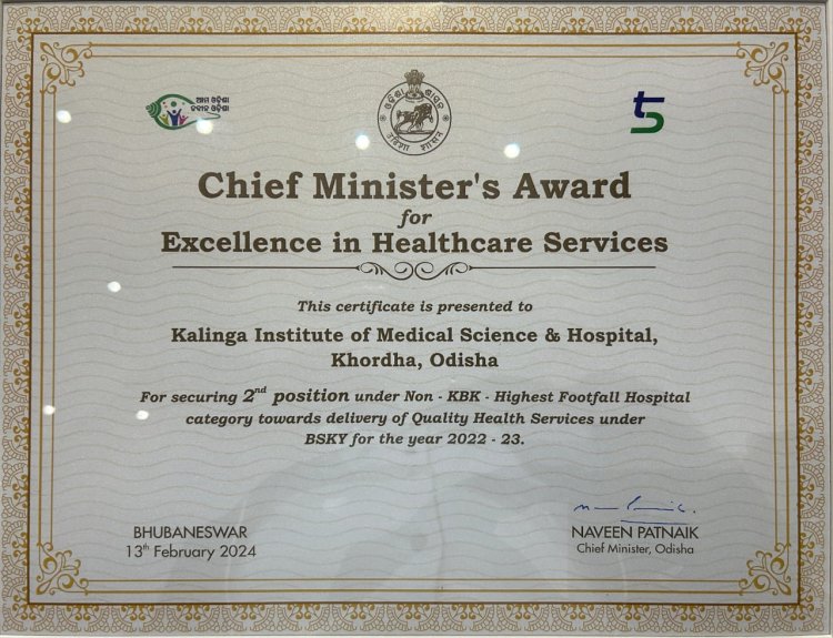 KIMS Conferred With Chief Minister’s Award, For Excellence in Healthcare Services : Ommtv