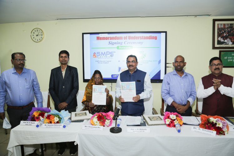 KIIT-DU Signs MoU with SMPS Electric Control Pvt. Ltd. : Ommtv Round The Clock