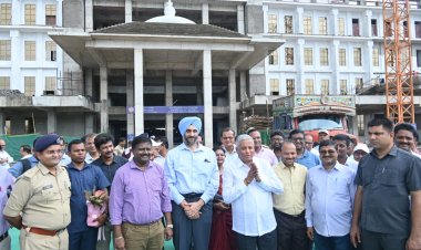 MoS Railways & Jal Shakti Inspects Redevelopment of Puri Railway Station : Ommtv Kalinga Vikas