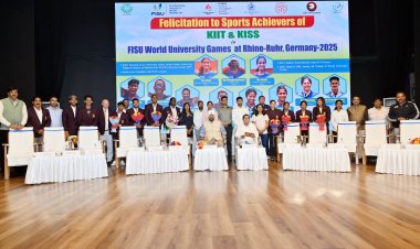 ବିଶ୍ୱ ବିଶ୍ୱବିଦ୍ୟାଳୟ କ୍ରୀଡ଼ା -୨୦୨୫କି, ଟ୍‍ର ପଦକ ବିଜେତା ଖେଳାଳିଙ୍କୁ ଉଚ୍ଛ୍ୱସିତ ସମ୍ବର୍ଦ୍ଧନା:Ommtv Kalinga Vikas