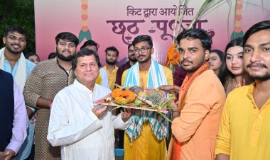 Chhath Puja Celebrated with Traditional Fervour at KIIT-DU : Ommtv Kalinga Vikas